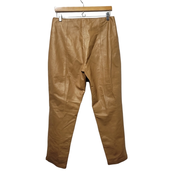 Bagatelle 100% Chestnut Brown Leather pants Size14 - Picture 2 of 12